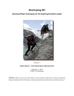 Shortroping 201 - Advanced Rope Techniques
