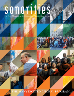 ThE maNy facETEd choRal pRogRam - University of Illinois Urbana
