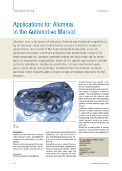 applications for alumina in the automotive market