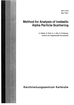Method tor Analysis ot Inelastic Alpha Particle Scattering