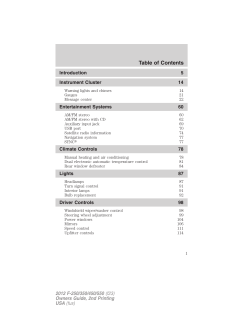 Table of Contents - fordservicecontent.com