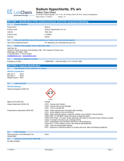 Sodium Hypochlorite, 5% w/v