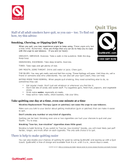 Smoking, Chewing, Or Dipping Quit Tips