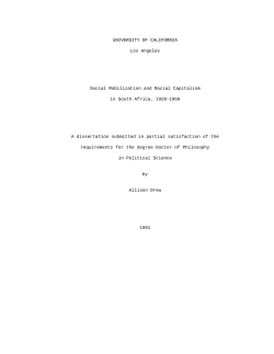 UNIVERSITY OF CALIFORNIA Los Angeles Social Mobilization and