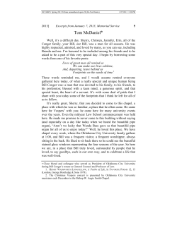 Tom McDaniel - Oklahoma City University School of Law