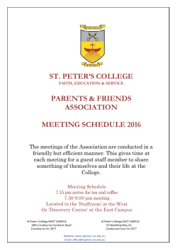 Please click here to view our full year Schedule of Meeting Dates