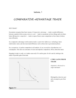 COMPARATIVE&ndash;ADVANTAGE TRADE
