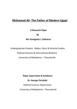 Mohamed Ali- The Father of Modern Egypt