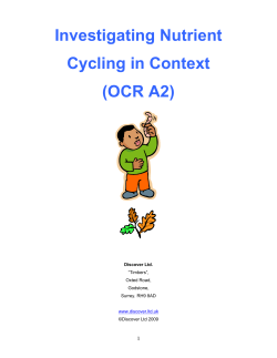 Nutrient Cycling OCR 2009