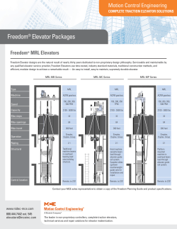 Freedom &reg; Elevator Packages - Motion Control Engineering