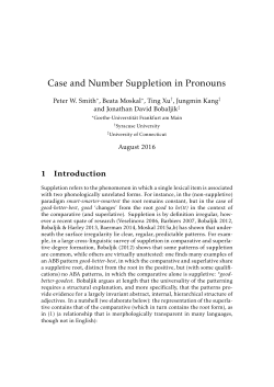 Case and Number Suppletion in Pronouns