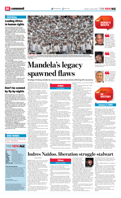 Indres Naidoo, liberation struggle stalwart - The New Age e
