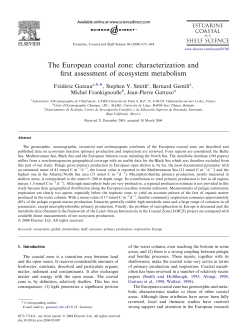 The European coastal zone: characterization and first assessment of