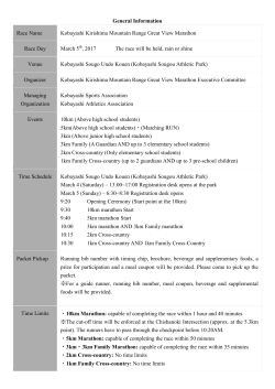 General Information Race Name Kobayashi Kirishima Mountain