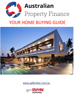 Home Buyers Guide - Australian Property Finance