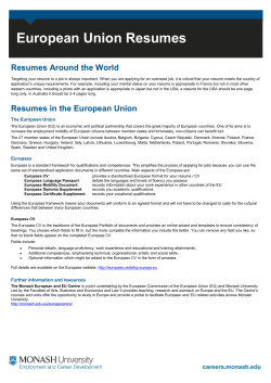 European Union Resumes