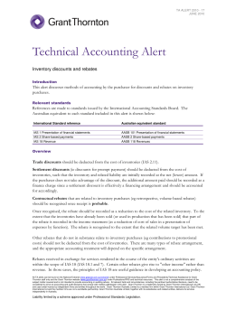 Technical Accounting Alert