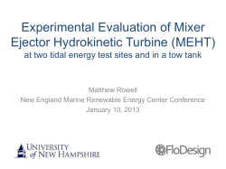 Experimental Evaluation of Mixer Ejector Hydrokinetic Turbine