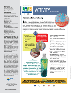 Homemade Lava Lamp - American Chemical Society