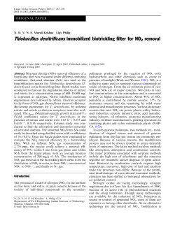 Thiobacillus denitrificans immobilized biotrickling filter for NO2
