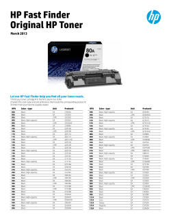 HP Fast Finder Original HP Toner
