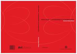 Service Design - a conceptualization of an emerging practice