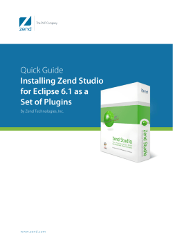 Installing Zend Studio for Eclipse 6