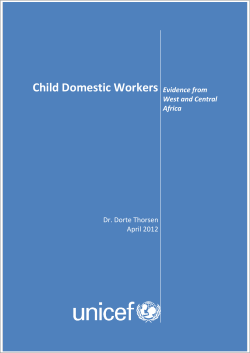 Child domestic workers: Evidence from West and Central