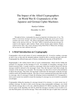 The Impact of the Allied Cryptographers on World War II