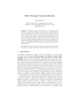 Short Message Contextualization