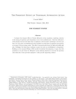 The Persistent Effect of Temporary Affirmative Action