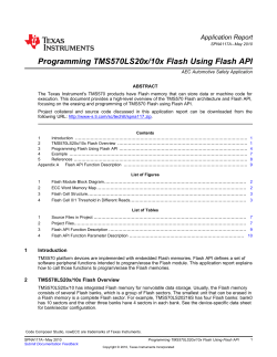 Programming TMS570LS20x/10x Flash Using