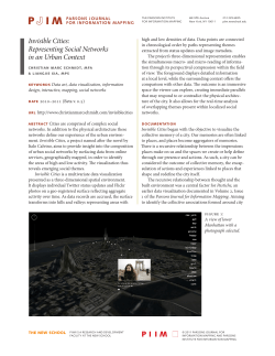 Invisible Cities: Representing Social Networks in an Urban Context