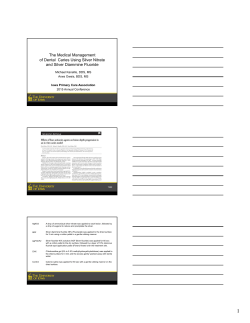 The Medical Management of Dental Caries Using Silver Nitrate and
