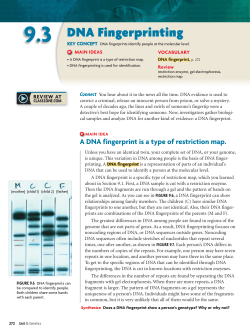 9.3 DNA Fingerprinting