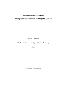 A Postfeminist Generation: Young Women, Feminism and Popular