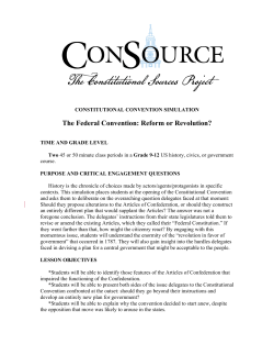 The Federal Convention: Reform or Revolution?