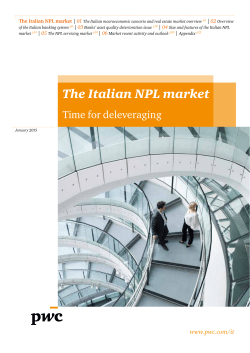 The Italian NPL Market_gennaio 2015