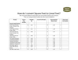 How do I convert Square Feet to Lineal Feet?