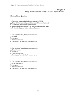 Chapter 06 Every Macroeconomic Word You Ever Heard: Gross