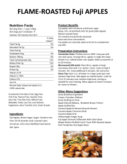 FLAME-ROASTED Fuji APPLES Nutrition Facts