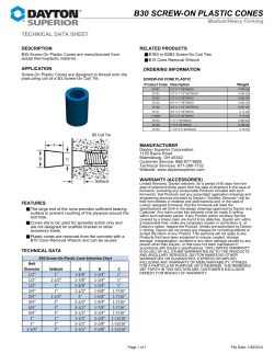 b30 screw-on plastic cones