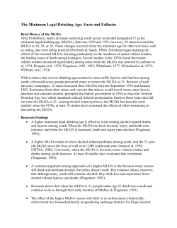 The Minimum Legal Drinking Age: Facts and Fallacies