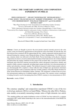 COSAC, THE COMETARY SAMPLING AND COMPOSITION