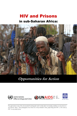 HIV and Prisons in sub-Saharan Africa:Opportunities for Action