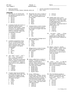 Text: chapter 3 (Stoichiometry) 2