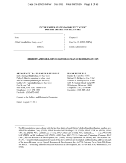 Case 15-10503-MFW Doc 931 Filed 08/27/15 Page