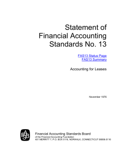 PDF FASB: Summary of Statement 13