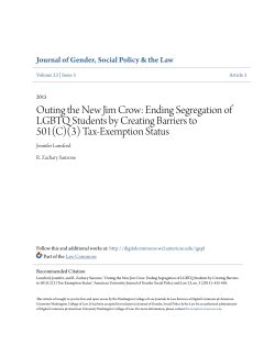 Outing the New Jim Crow - Digital Commons @ American University