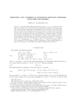 SPREADING AND VANISHING IN NONLINEAR DIFFUSION
